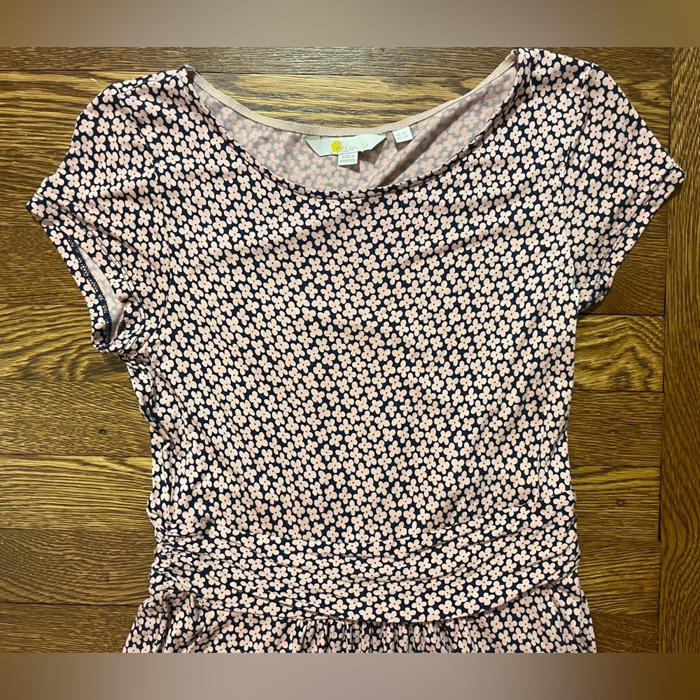 Boden Pink Daisy Amelie Jersey Dress w Pockets Size 2P - Picture 3 of 14